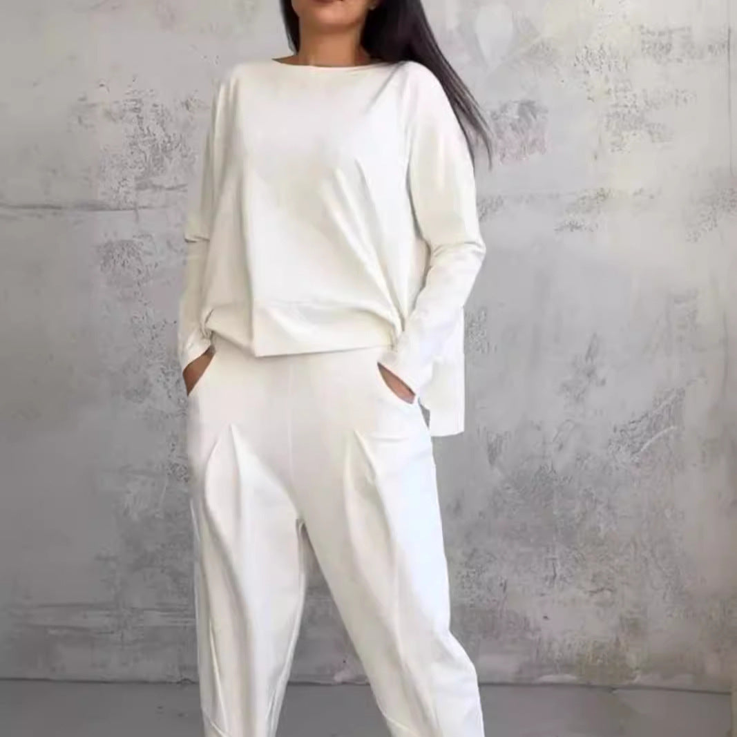 Damen lässiges Zweiteiliges Set aus hochwertiger Viskose