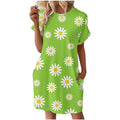 Damen lässiges Sommerkleid mit Blumenmuster und praktischen Taschen
