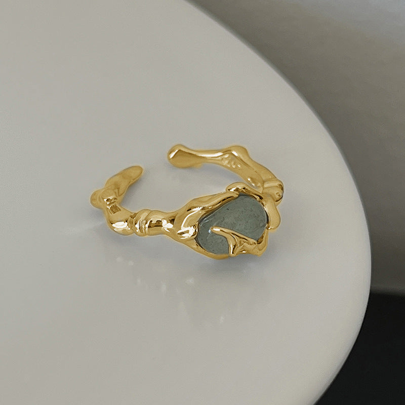 Damen Bandring mit natürlichem Halbedelstein Shop Nory