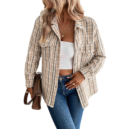 Damen Karo-Hemdjacke Shop Nory