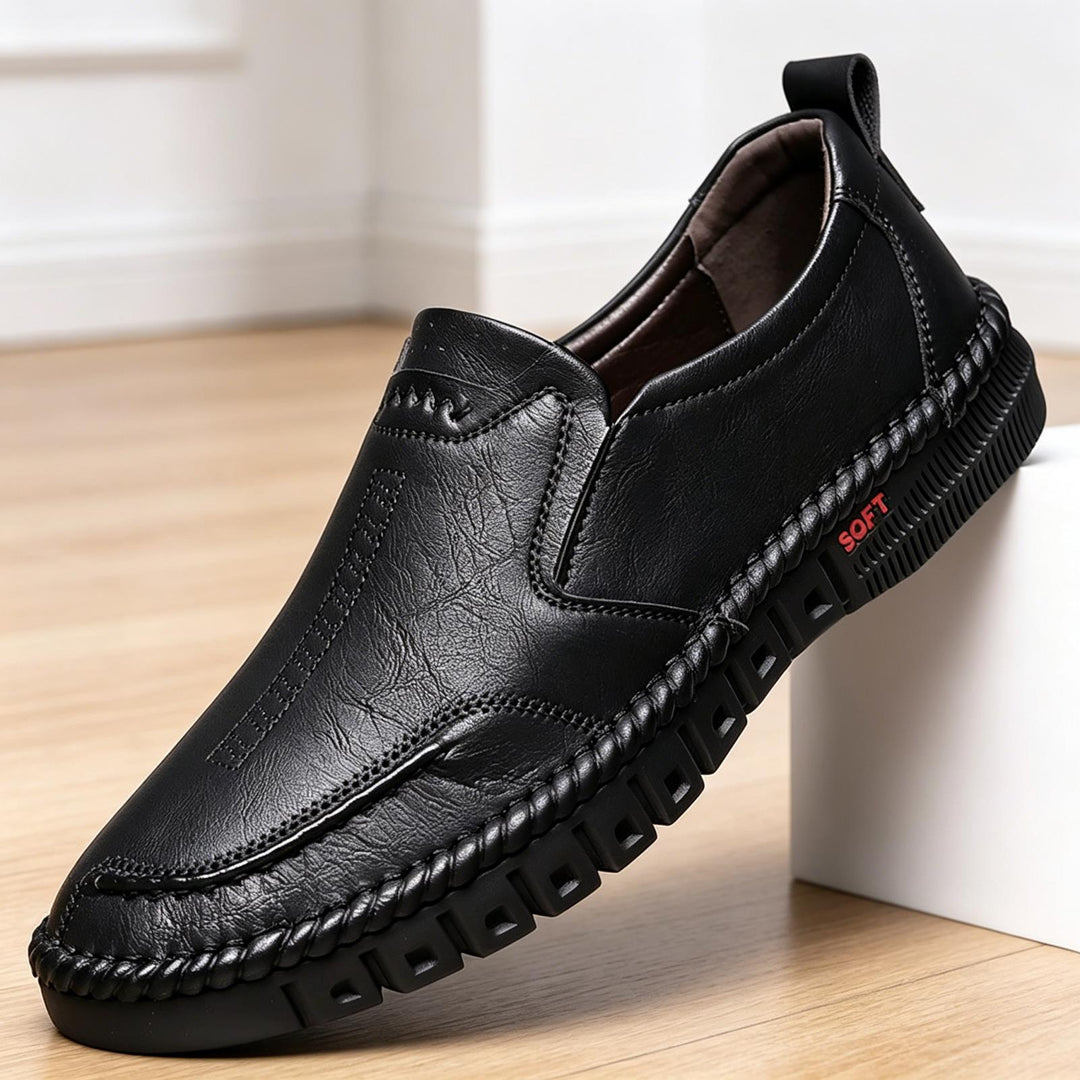 Herren Bequeme Slipper aus Leder Shop Nory