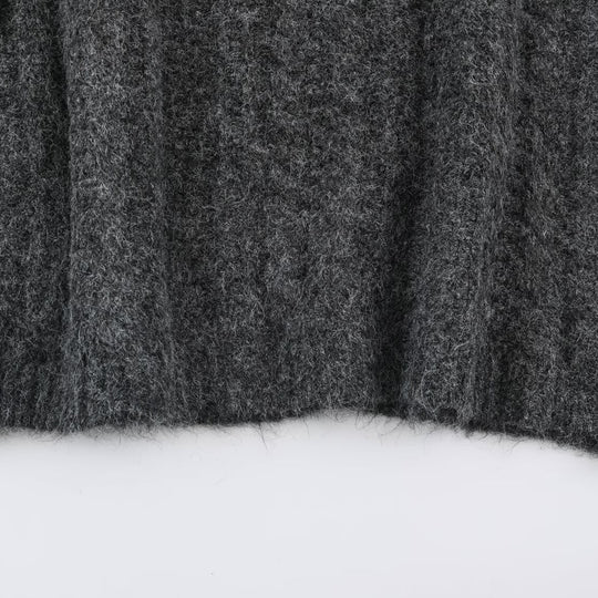 Damen Grobgestrickter Oversize-Pullover mit hohem Rollkragen und Zopfmuster Shop Nory