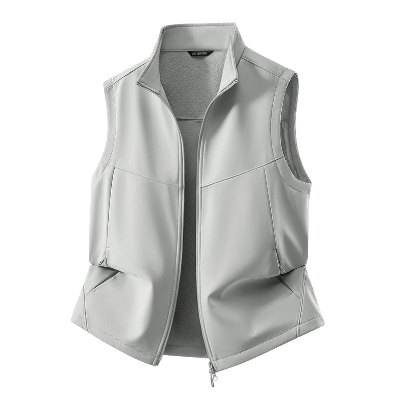 Damen Ärmellose Softshell-Weste mit Stehkragen, Stretchfutter und Zweiwege-Reißverschluss Shop Nory