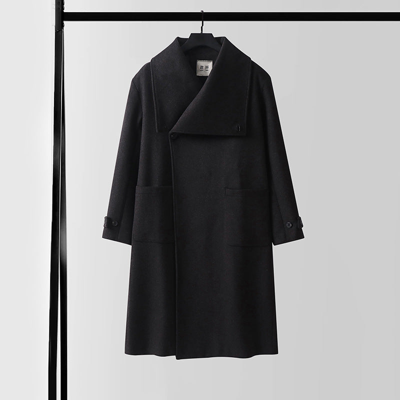 Damen Oversized Wollmix-Mantel mit weitem Schalkragen und aufgesetzten Taschen Shop Nory