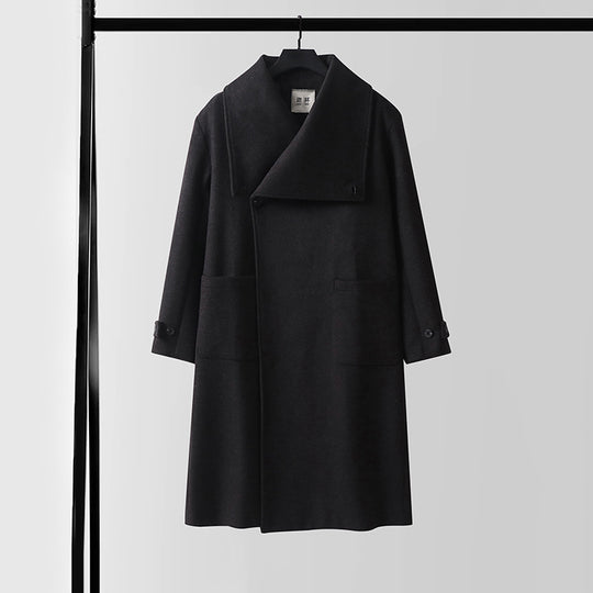 Damen Oversized Wollmix-Mantel mit weitem Schalkragen und aufgesetzten Taschen Shop Nory
