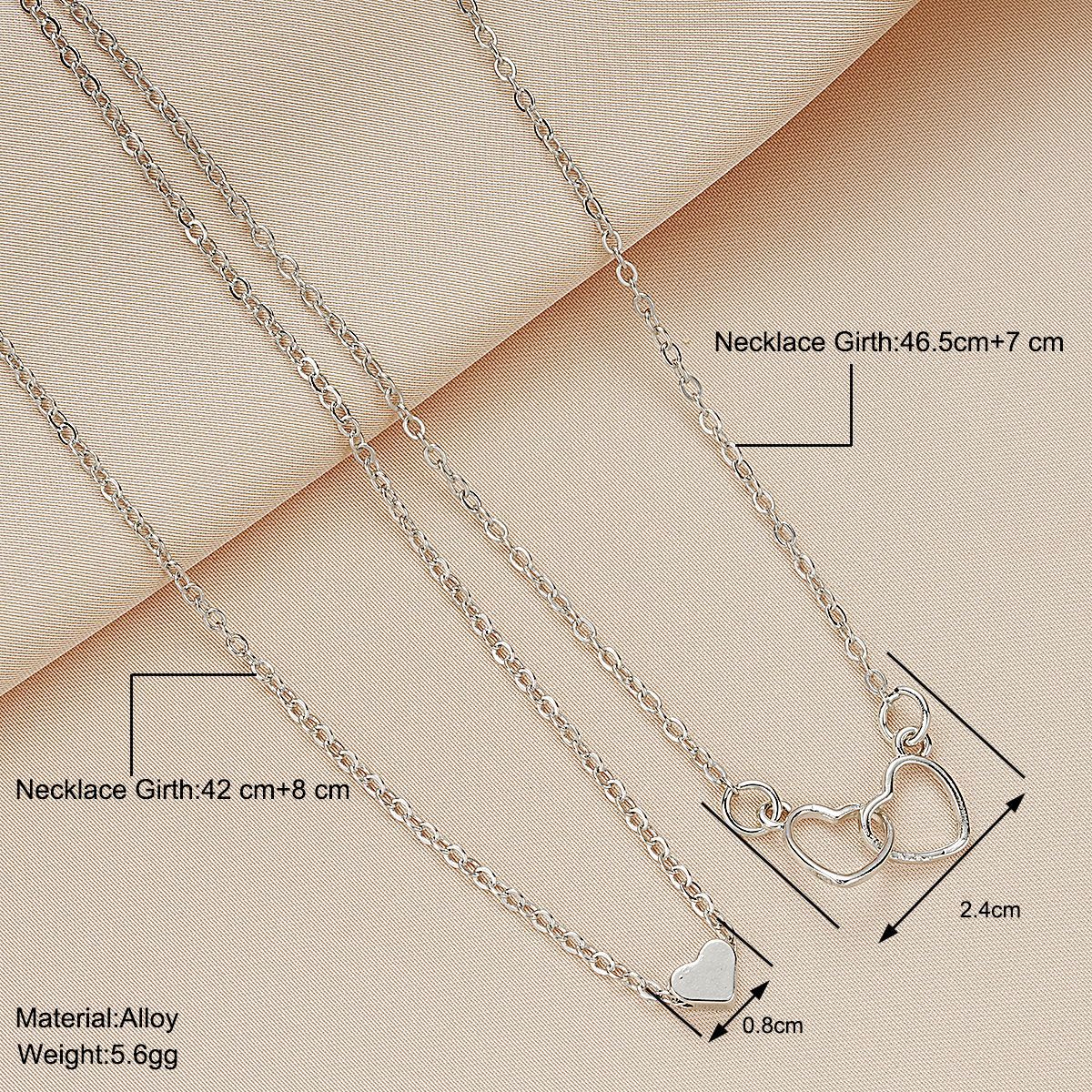 Damen Halsketten-Set mit verspieltem Herzdesign und filigranen Ketten Shop Nory