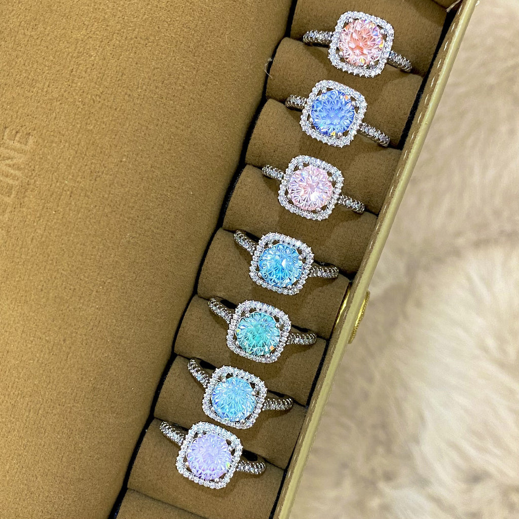 Damen glamouröser Schmuckring mit strahlendem Zirkonia Shop Nory