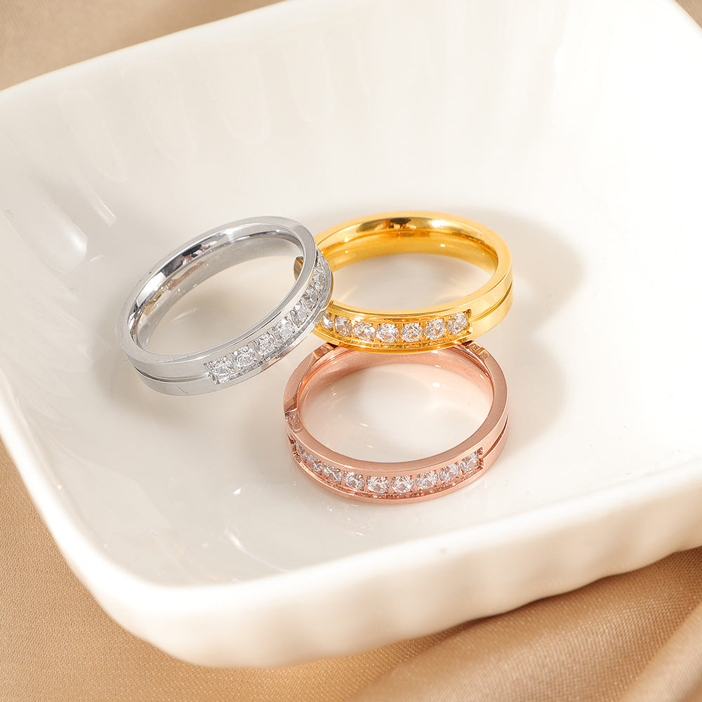 Damen-Diamant-akzentuierte Ewigkeit-Band-Ring Shop Nory