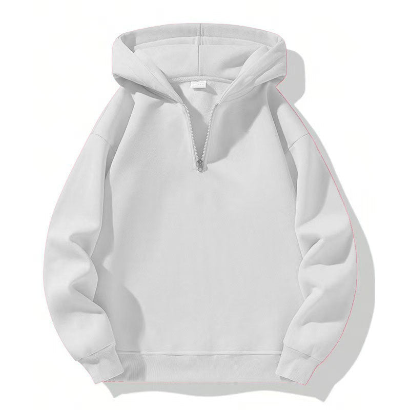 Herren sportlicher Kapuzenpullover mit halbem Reißverschluss