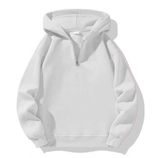 Herren sportlicher Kapuzenpullover mit halbem Reißverschluss
