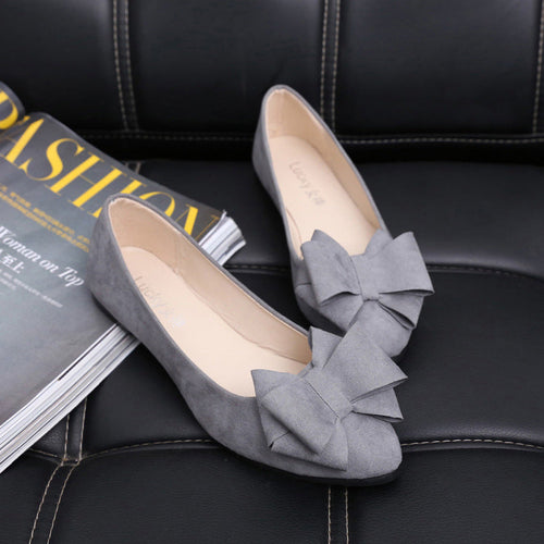 Damen Ballerina mit dekorativen Schleifenapplikationen und bequemer Passform Shopnory