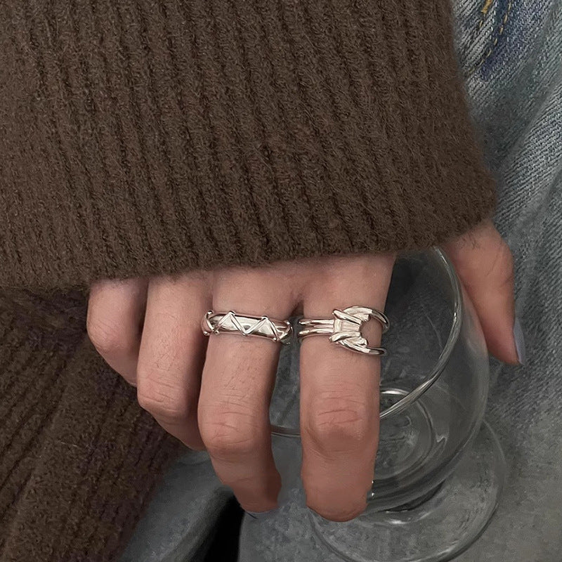 Damen stilvoller Designring mit verspieltem Element Shop Nory