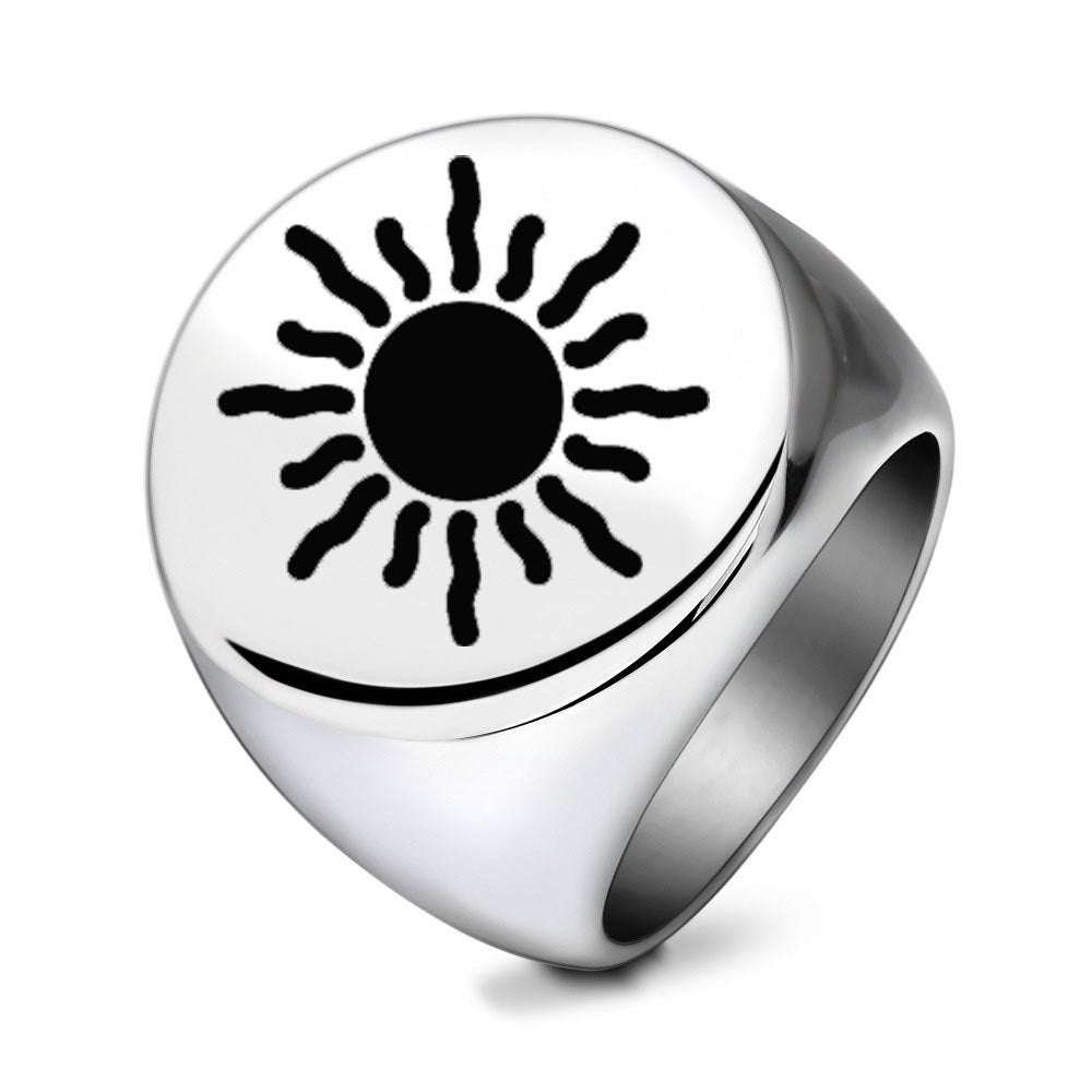 Damen Siegelring mit kunstvollem Sonnendesign Shop Nory