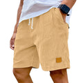 Herren nan Feincord-Shorts mit elastischem Tunnelzugbund, Kordelzug und tiefen Eingrifftaschen Shopnory