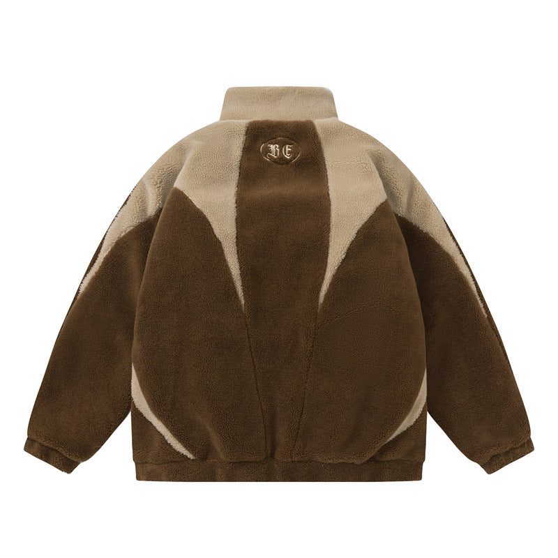 Unisex Oversize Teddy-Fleecejacke mit hohem Stehkragen Shop Nory