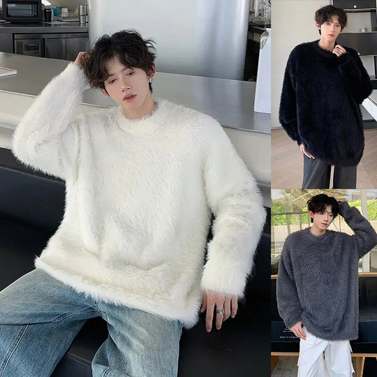Damen Gemütlicher Oversized-Pullover mit flauschiger Textur Shop Nory