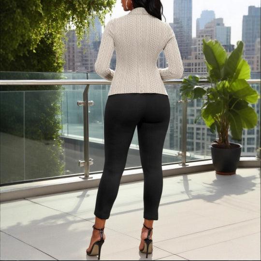 Damen Taillierter Strickblazer mit Schalkragen und Zopfstrickstruktur Shop Nory