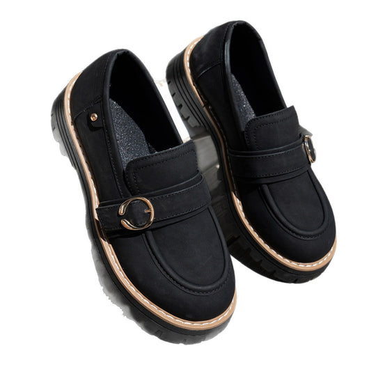 Damen Mokassin-Schuhe mit eleganter Verzierung und robuster Sohle