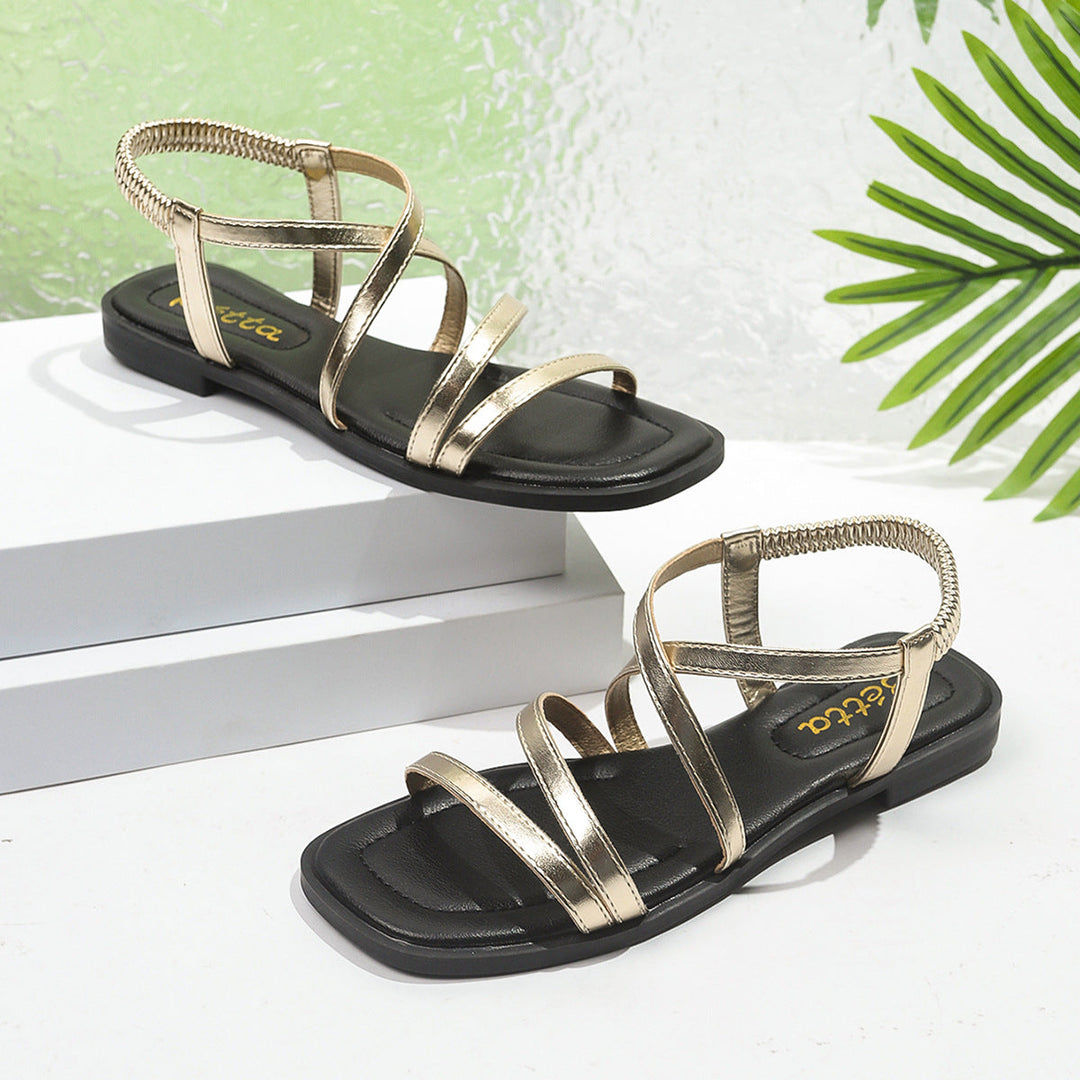 Damen Elegante Riemchen-Sandalen mit funkelnden Details