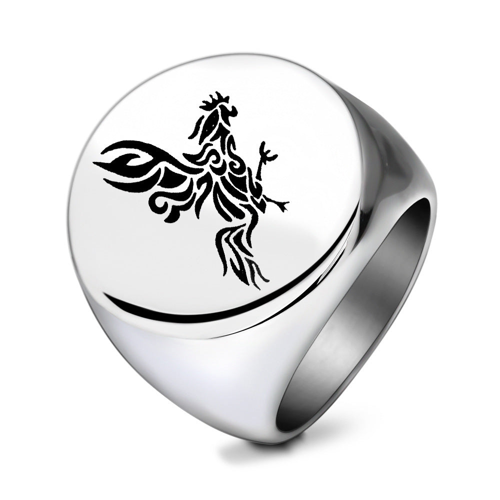 Herren Siegelring mit kunstvollem Phönix-Design Shop Nory