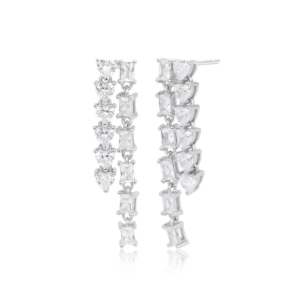 Damen Luxus Ohrhänger mit funkelnden Zirkonia aus 925 Sterling Silber Shop Nory