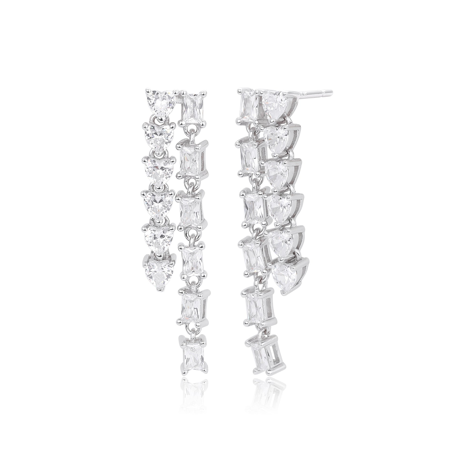 Damen Luxus Ohrhänger mit funkelnden Zirkonia aus 925 Sterling Silber Shop Nory