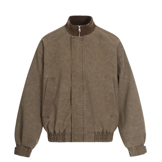 Herren Kurzboxy Blouson aus Cordstoff mit hohem Rippkragen und elastischem Saum Shop Nory