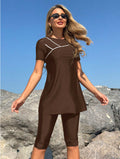 Damen Sportanzug mit kurzem Oberteil und Radlerhose