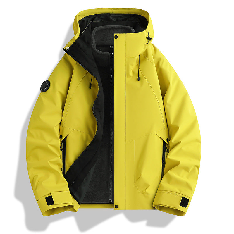Herren wasserdichte Softshelljacke mit Kapuze und Fleece-Innenfutter Shop Nory