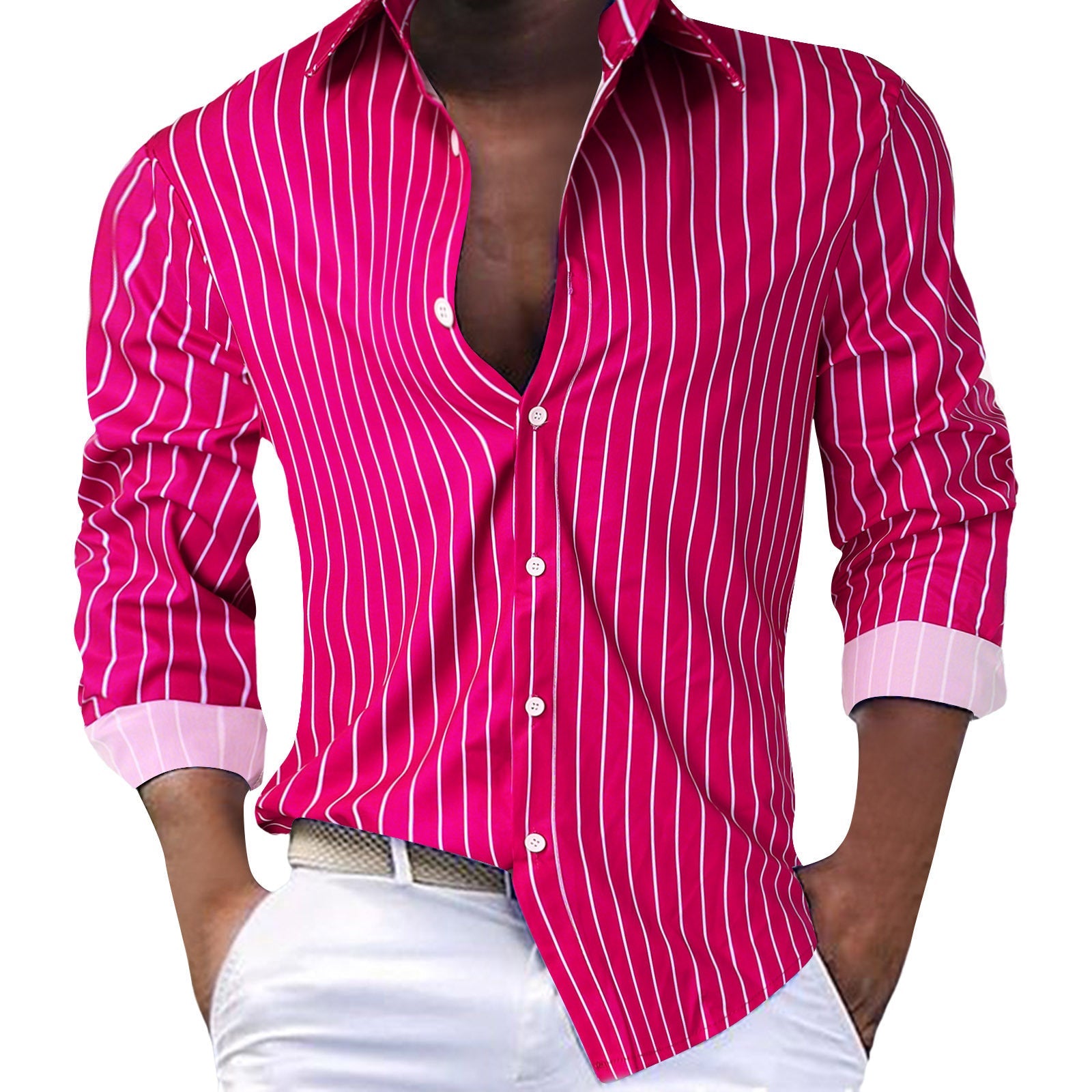 Herren Slim-Fit Hemd mit modernem Streifenmuster ShopNory