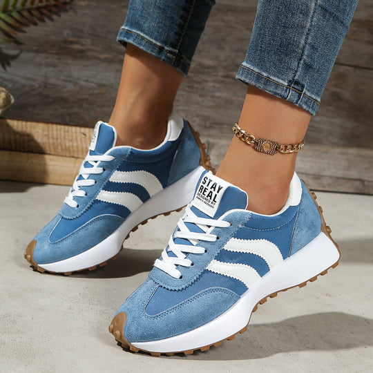 Damen Retro-Plateau-Sneaker mit Velours- und Mesh-Mix Shop Nory