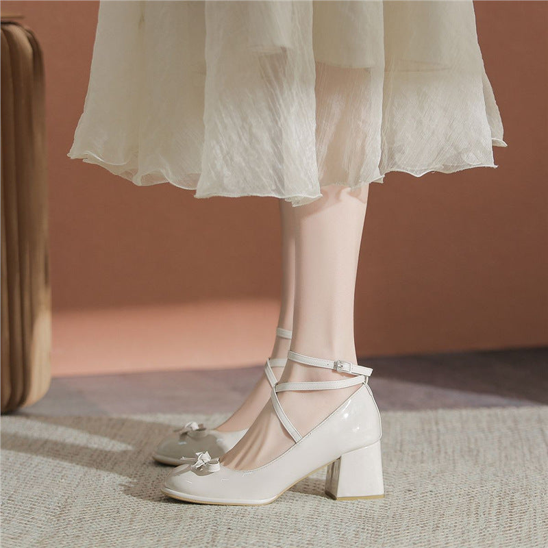 Damen elegante Slingback-Pumps mit dekorativer Schleifenapplikation