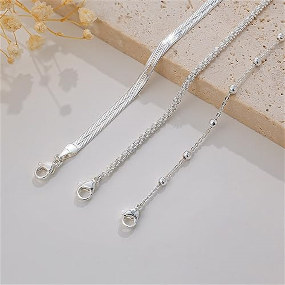 Damen Armbandset mit eleganter Glieder- und Zierkettengestaltung Shop Nory