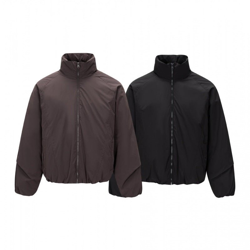 Unisex Kurz geschnittene leichte Windjacke im Boxy-Cut mit hohem Stehkragen und elastischem Saum Shop Nory