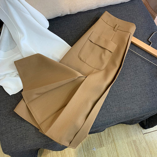 Damen Eleganter Midirock mit praktischen Taschen Shop Nory