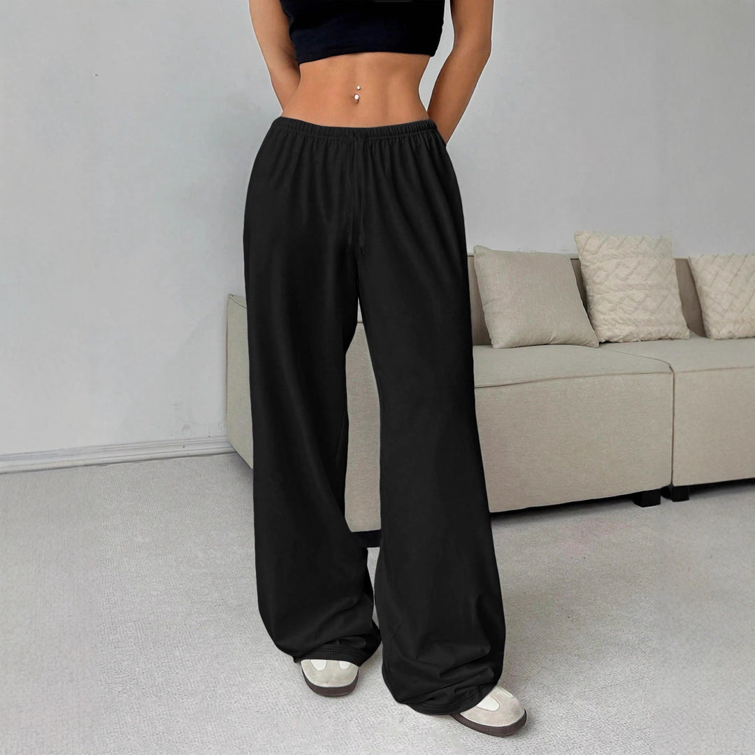 Damen nan weiter Highwaist Palazzo-Jogger mit elastischem Komfortbund, Kordelzug und seitlichen Eingrifftaschen Shop Nory