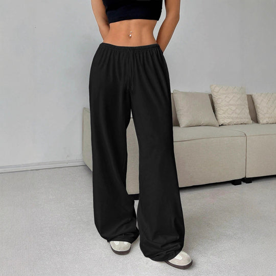 Damen nan weiter Highwaist Palazzo-Jogger mit elastischem Komfortbund, Kordelzug und seitlichen Eingrifftaschen Shop Nory