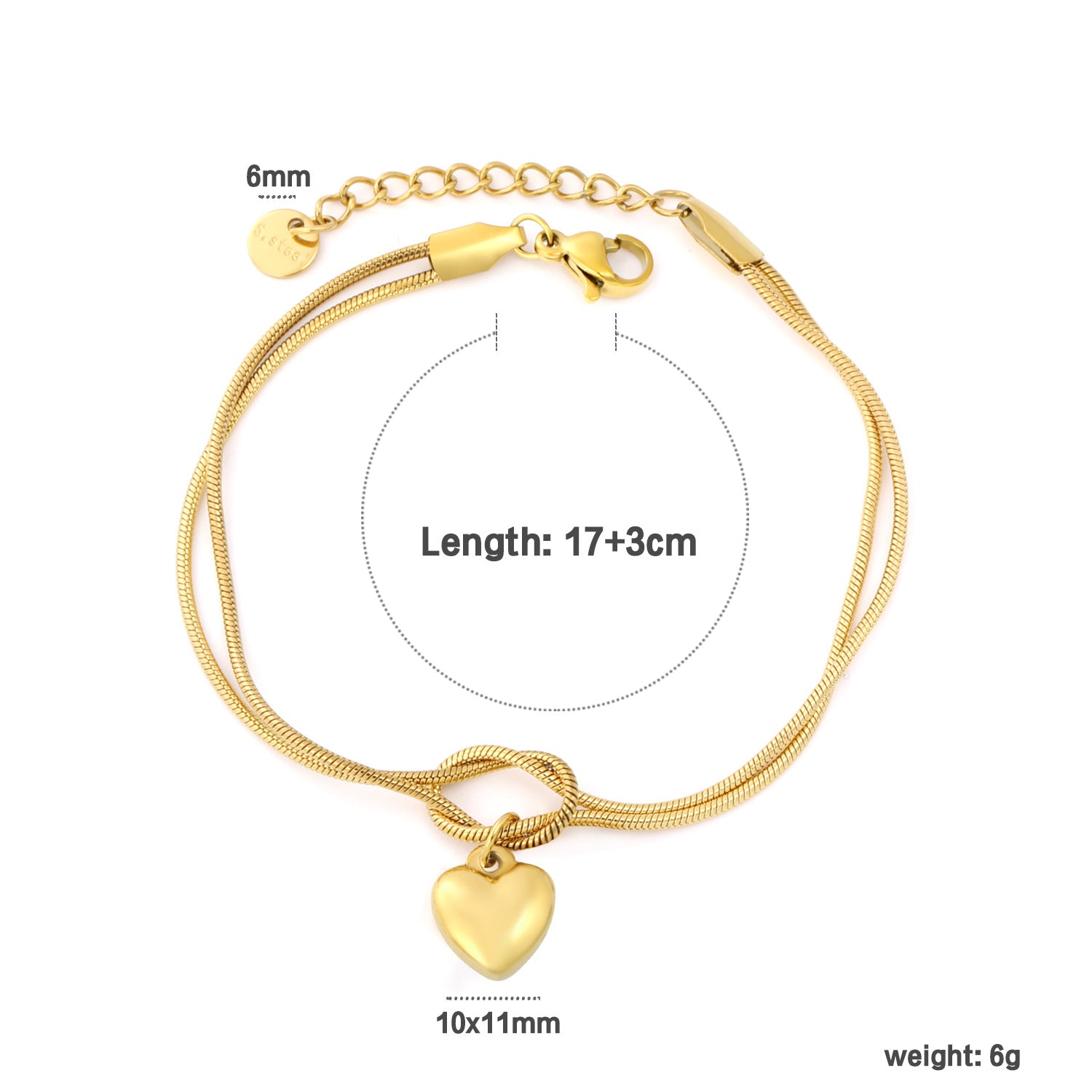 Damen Armband mit gravierten Anhängern und verstellbarem Verschluss Shop Nory