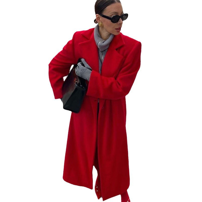 Damen Elegante Mantel mit Oversized-Schnitt und schickem Revers