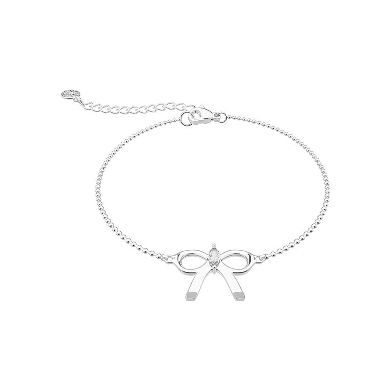 Damen Armband mit elegantem Schleifen-Design und funkelndem Zirkonia-Shop Nory
