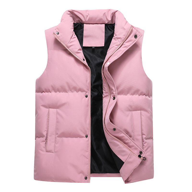 Herren Ärmellose gesteppte Thermoweste mit Stehkragen und Zwei-Wege-Reißverschluss Shop Nory