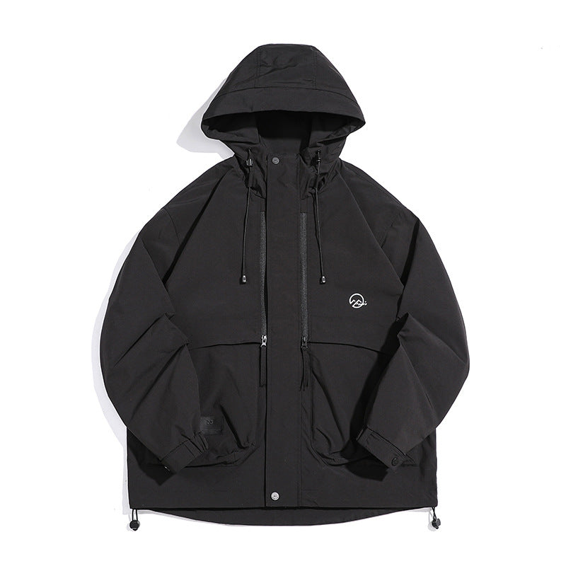 Unisex Technische Outdoorjacke im Boxy‑Cut mit Kapuze und vertikalen Brustreißverschlüssen Shop Nory