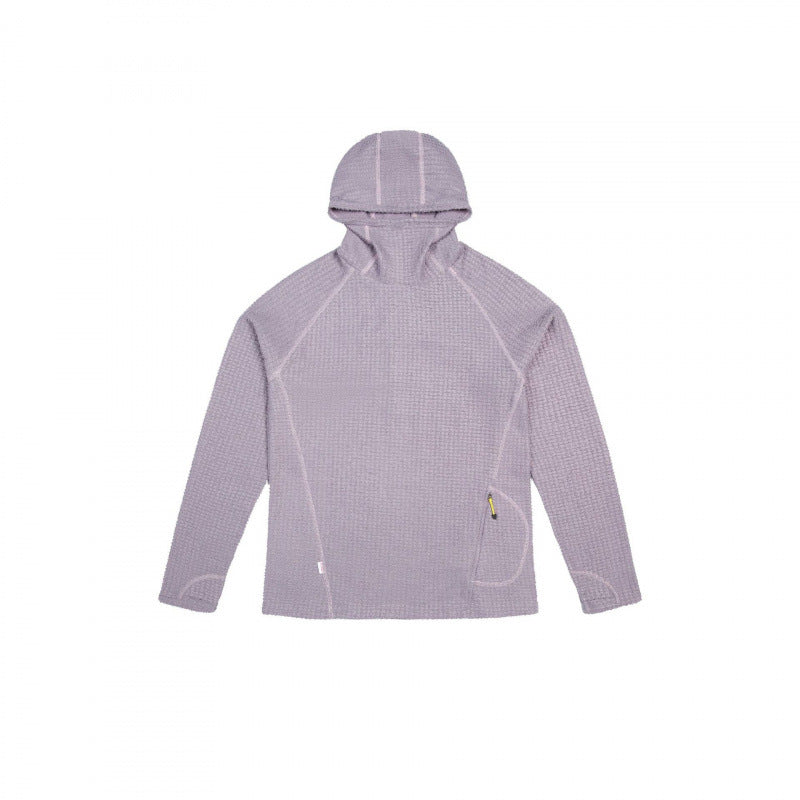 Unisex Texturierter Kapuzenpullover im Boxy‑Cut aus Waffelstrick mit Raglanärmeln und aufgesetzter Tasche Shop Nory