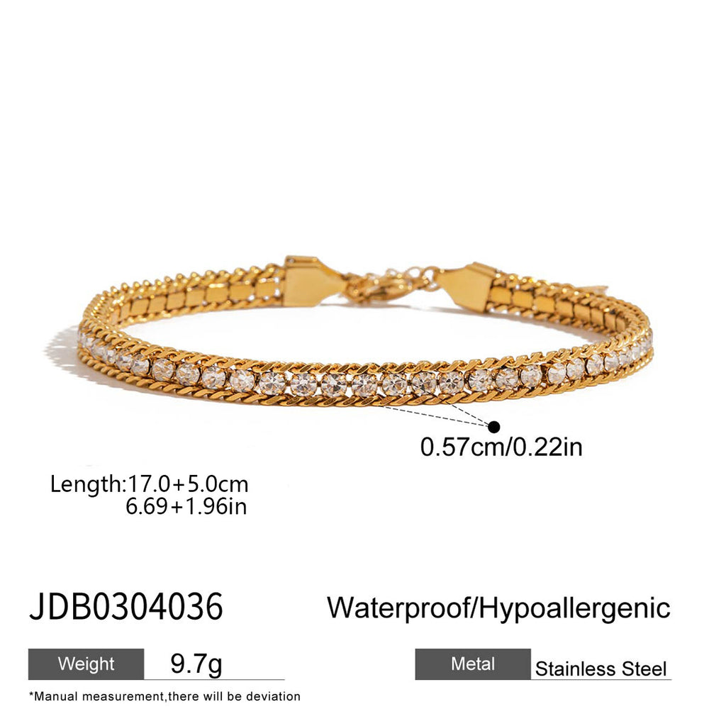 Damen Armband mit funkelnden Zirkonia und hochwertiger Edelstahlverarbeitung Shop Nory