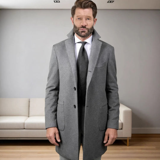 Herren Langer Unstrukturierter Leinen-Blazer mit Ein-Knopf-Verschluss und aufgesetzten Taschen Shop Nory
