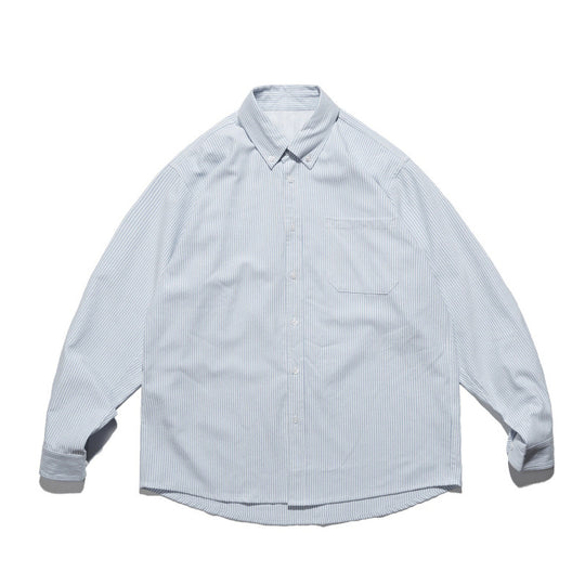Unisex Oversize-Hemd mit feinem Nadelstreifen, Button-Down-Kragen und Brusttasche Shop Nory