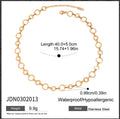 Damen Edelstahl Halskette mit elegantem Kettenmuster und verstellbarem Verschluss Shop Nory