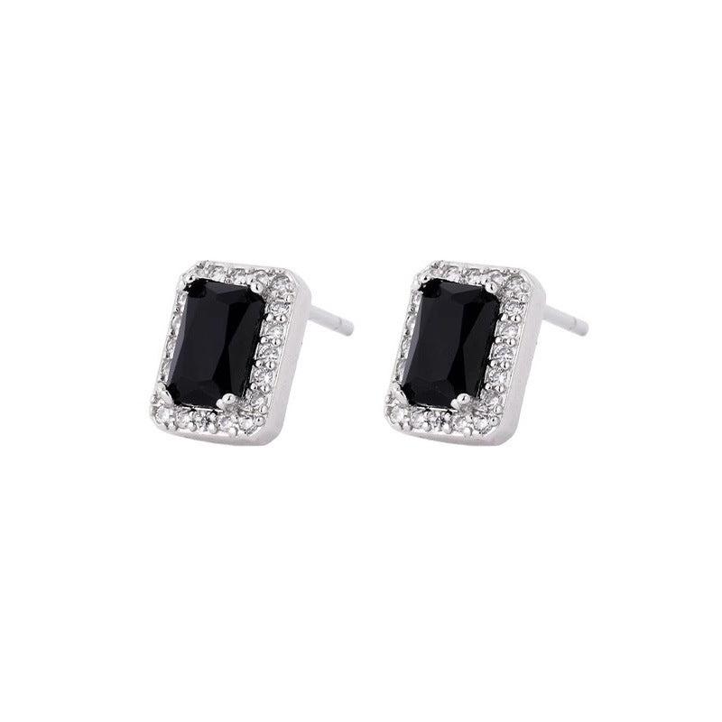Damen Ohrringe mit elegantem rechteckigem Design und funkelnden Zirkonia Shop Nory