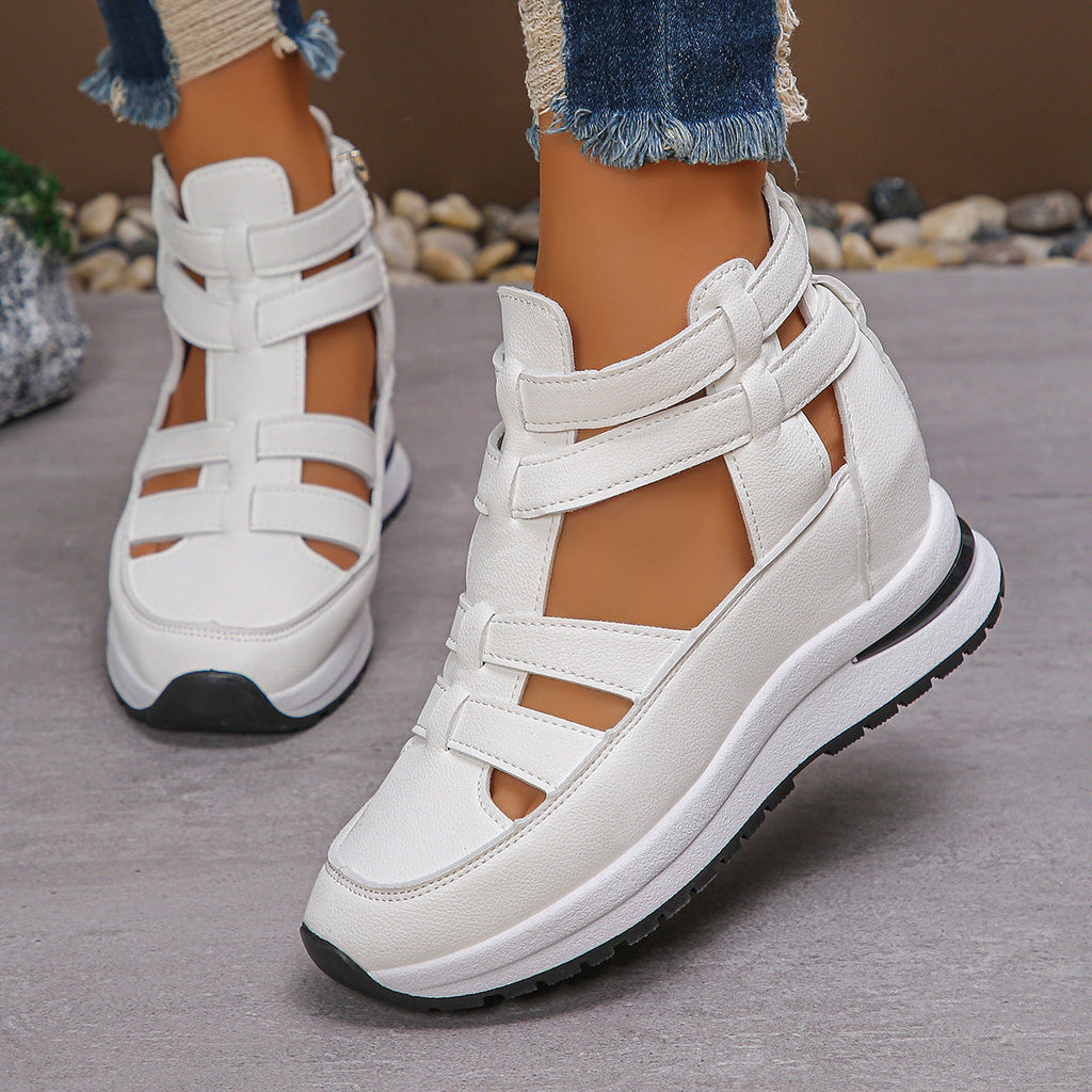Damen Wedge-Sneaker mit verstellbaren Riemen und atmungsaktiver Sohle