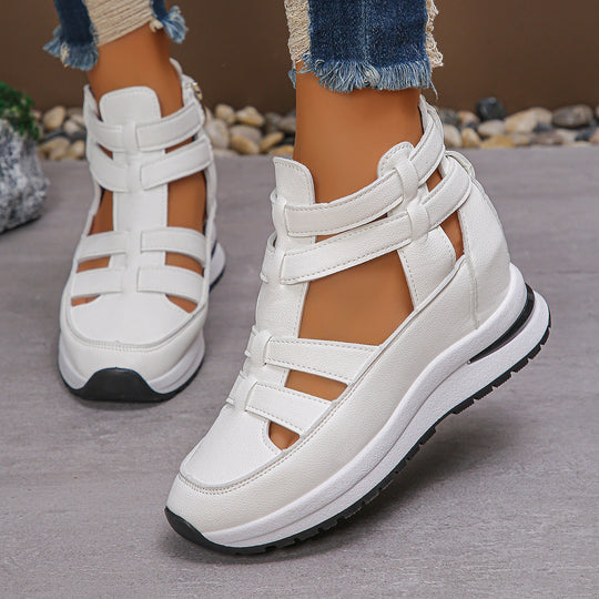 Damen Wedge-Sneaker mit verstellbaren Riemen und atmungsaktiver Sohle
